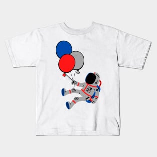 Astronaut With Balloons Kids T-Shirt